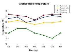 Grafico delle temperature